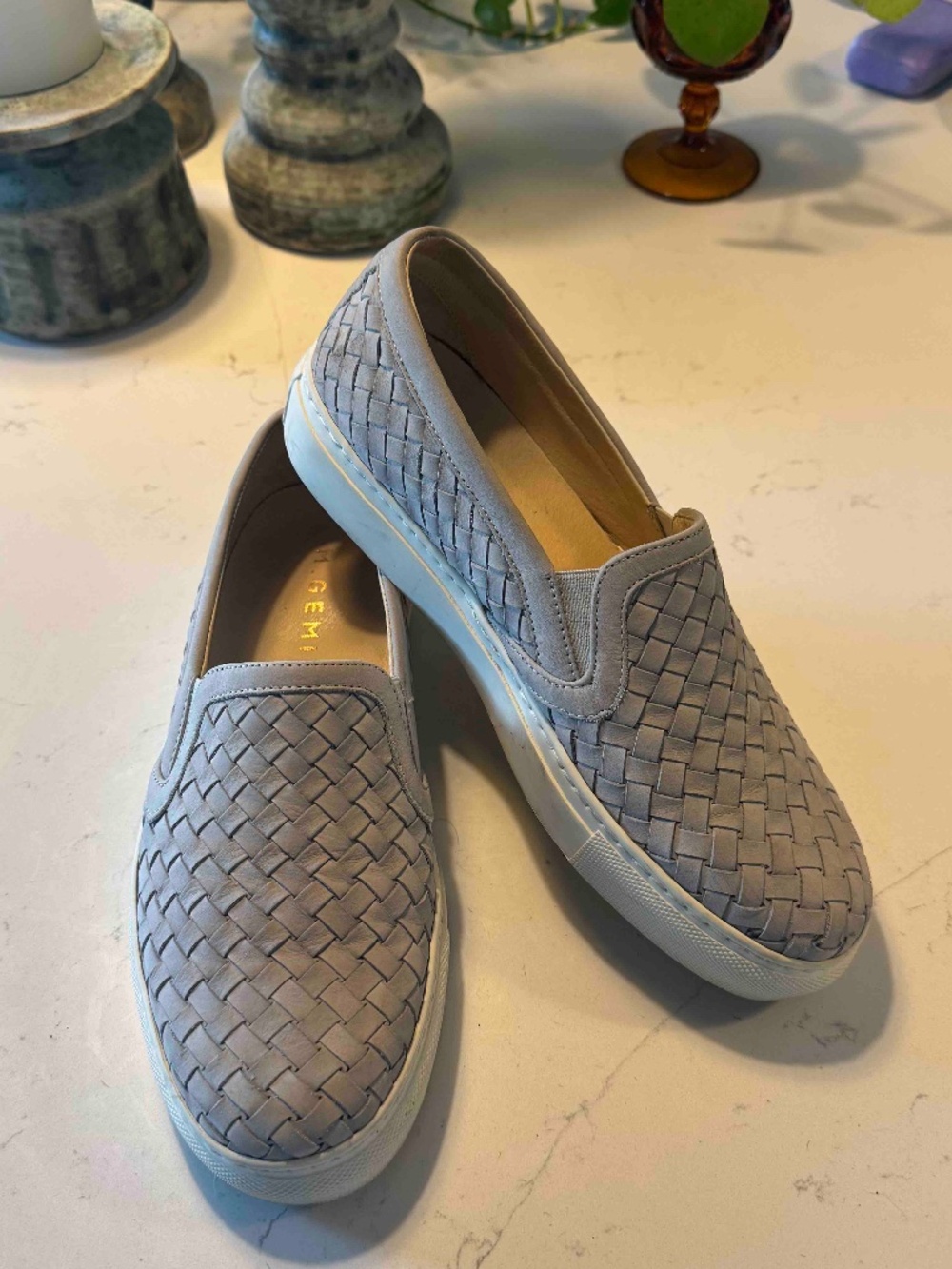 M. Gemi The Cerchio Gray Woven Sneakers Size 37.5(7.5)